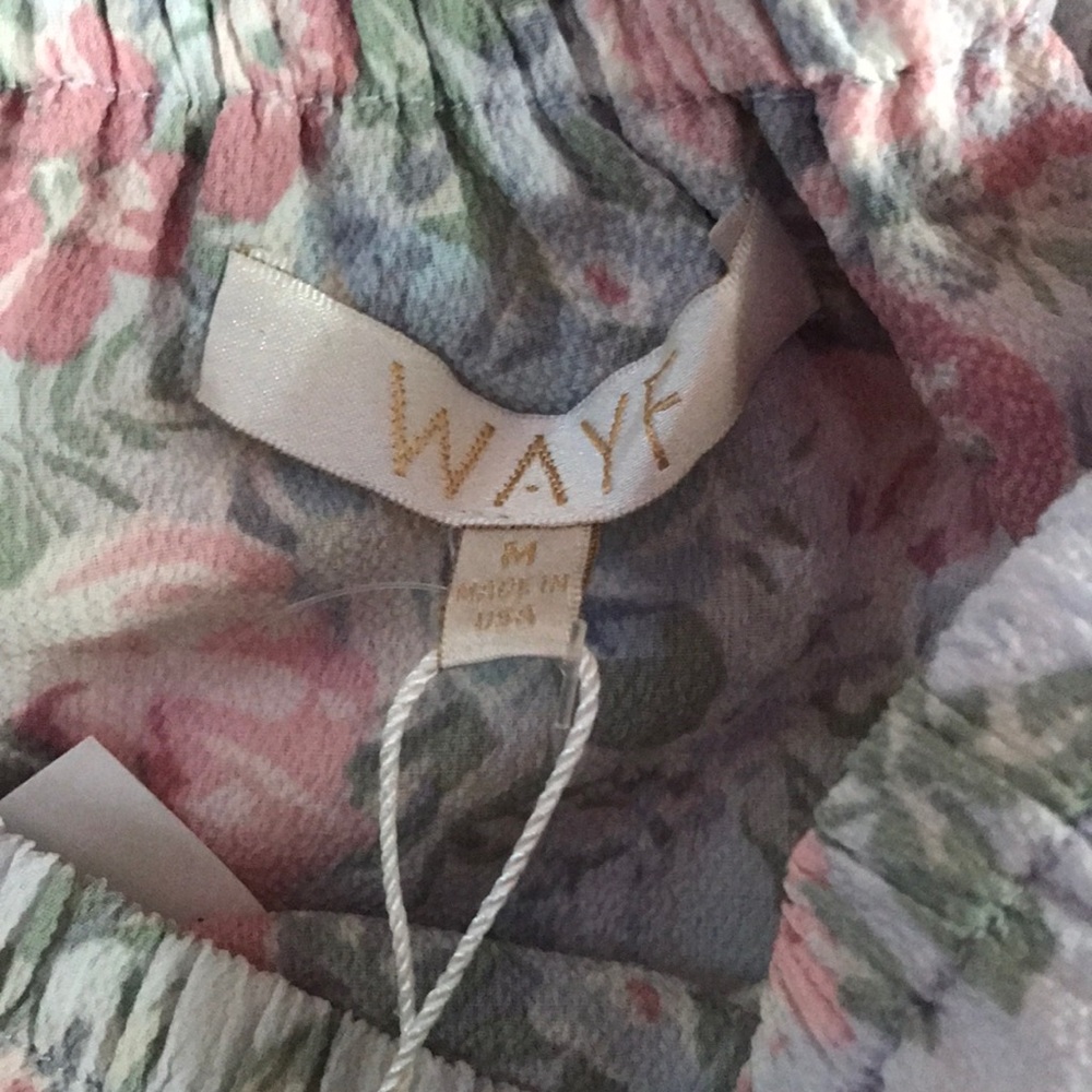 WAYF Off the Shoulder Crop Top Size Medium Floral - Picture 8 of 8
